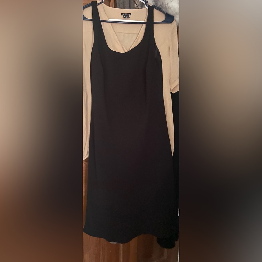 Evan Picone Black Sleeveless Shift Dress